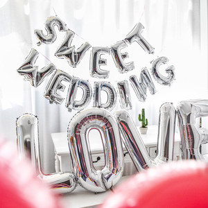 求婚表白结婚用品LOVE字母铝膜气球婚礼派对婚房布置婚庆装饰气球