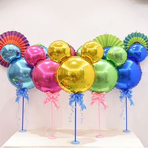 宝宝生日气球布置儿童满月百天商场酒店装饰桌飘米奇立柱桌面装饰