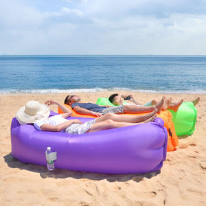 露营野营气垫床懒人充气沙发户外沙滩躺椅口袋空气沙发睡袋单双人