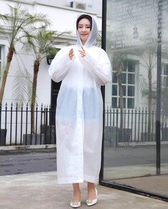 白色雨衣防水加厚户外旅行必备非一次性雨衣时尚彩色EVA环保成人