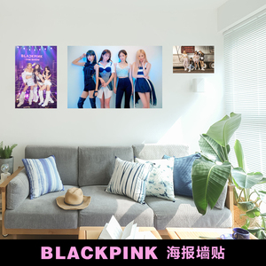 blackpink大海报Lisa朴彩英金智秀金智妮卧室墙贴壁画装饰画贴画