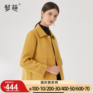 梦燕冬季新品时尚洋气短外套气质手工羊毛双面呢大衣CA21B0118