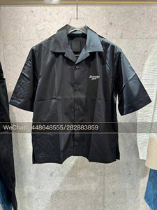 正品法国代购Givenchy/纪梵希2024春夏新款男士黑色休闲短袖衬衫