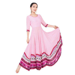 印度服饰女日常跳舞款连衣裙纯棉大摆安娜纱丽民族异域风情尼泊尔