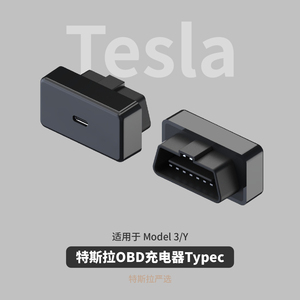 OBD取电器适用特斯拉Model3/Y充电器Typec手机PD快充转换插头配件