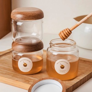 蜂蜜罐玻璃密封罐装蜂蜜专用罐食品级果酱秋梨膏蜂蜜分装瓶储物罐