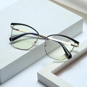 2030爆款金属光学眼镜复古眼镜架男女商务超轻眼镜蓝膜平光镜定制