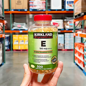 Kirkland柯克兰维生素e软胶囊天然型正品官方维e备孕ve维他命e500