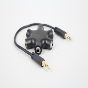 适用 音乐分享器3.5一分五耳机分线器 音频转接头耳机分配器彩色