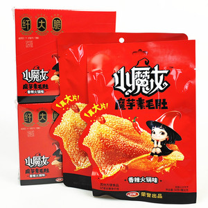 卫龙小魔女魔芋素毛肚香辣火锅味魔芋爽辣条解馋零食小吃休闲食品