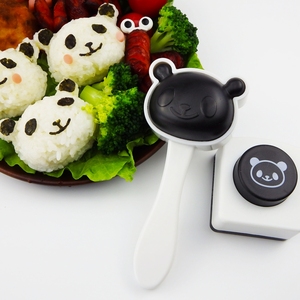 DIY熊猫饭团模具套装笑脸海苔夹紫菜压花器儿童米饭磨具便当工具