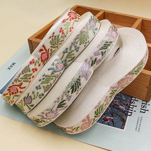 织信 3米一份2cm现代花朵窗帘刺绣花边织带 服装箱包鞋帽装饰辅料