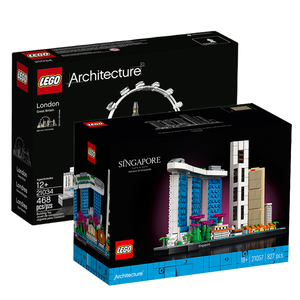 LEGO乐高建筑系列21034伦敦21057新加坡21028纽约 拼装积木玩具