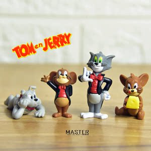 正版散货 猫和老鼠 汤姆猫 杰瑞 经典卡通动画公仔迷你摆件 玩具