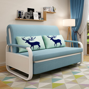 拆叠沙发床小户型双人1.5米两用布艺1.2多功能1.8米可拆洗拆叠床