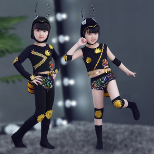 六一儿童演出服女童小蚂蚁舞蹈圣诞表演服动物昆虫舞蹈服装套装