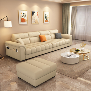 奶油风沙发小户型客厅家用现代简约公寓出租房直排三人位布艺家具