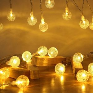 LED气泡圆球灯串 水晶球灯 房间室外庭院圣诞装饰节日彩灯闪灯