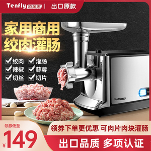 Tenfly添美家用商用电动绞肉机灌香肠腊肠小型不锈钢多功能自动馅