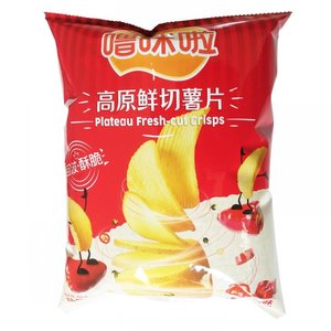 噜咪啦薯片50g诱惑麻辣味云南昭通鲁甸特产土豆片零食品 10袋包邮