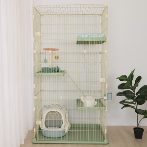 猫笼别墅家用猫咪双层宠物猫舍猫屋两层睡觉笼子幼犬自由空间用品