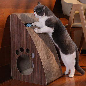 猫抓板磨爪器猫窝纸箱猫爪板防沙发保护大号猫咪玩具用品立式斜坡