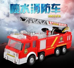 电动云梯消防车喷水车儿童音乐消防玩具模型车消防员山姆木星号