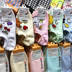 韩国东大门进口船袜女袜隐形防掉跟可爱卡通动物夏季薄款棉袜7022