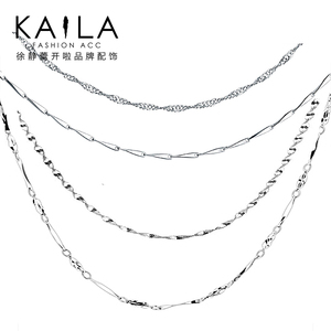 KAiLA925银链条 简约单项链短款 男女均佩戴可串戒指吊坠