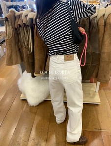 正品！YOON韩代 | BRUNCH 24ss 早春 基础款 白色直筒牛仔裤