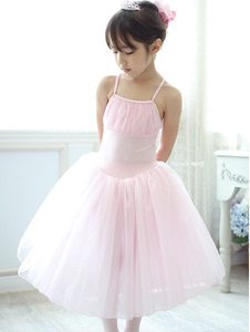韩国进口儿童舞蹈练功演出服装女孩少儿跳舞芭蕾纱裙公主大蓬蓬裙