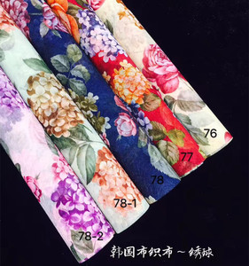 花艺韩国布织布绣球韩式纸蚕丝纸印花纸鲜花花束花店包花纸包装纸