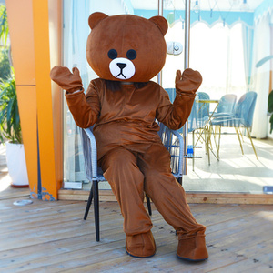 网红熊卡通玩偶服人偶服装抖音熊套装熊本熊布朗熊传单熊玩偶服