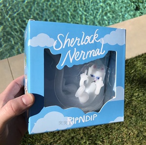 RIPNDIP Glass Ornament Sherlock竖中指贱猫玻璃猫烟斗美国代购