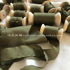 薄纱#101橄榄绿2.5cm宽5米 ins婚礼丝绸丝带缎带发饰纱带包边布条