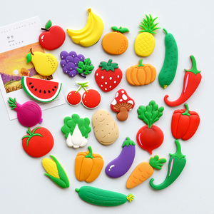 儿童早教玩具可爱卡通创意白板立体教学磁力贴蔬菜水果冰箱贴磁贴