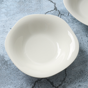 釉下彩家用花型深菜盘【高端新骨瓷】创意陶瓷沙拉碗意面盘子汤碗