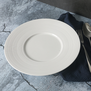 【某牌 孤品】LZ曼哈顿系列 白色简约西餐创意牛排盘子 法餐碟子
