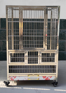 新疆西藏包邮豪华304不锈钢大型鹦鹉鸟笼 繁殖笼灰鹦鹉鸟笼多层防