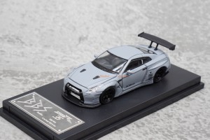 包邮bbs 1:64 日产 gtr R35 战斗灰合金模型车摆件收藏小比例玩具