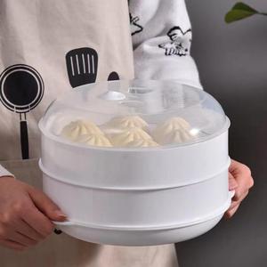 茶花微波炉蒸笼专用器皿加热碗饭盒美的微波炉热菜食品级饭煲蒸盒