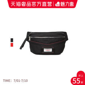 Givenchy黑色LOGO男士腰包斜挎包设计
