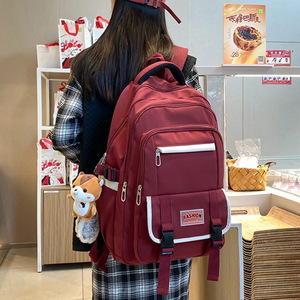 香港代购双肩包背包包女包2024新款高中生大容量包包大学生女书包