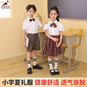 美丽奥校服深圳市小学生校服 男女春夏装礼服短袖班服表演服套装