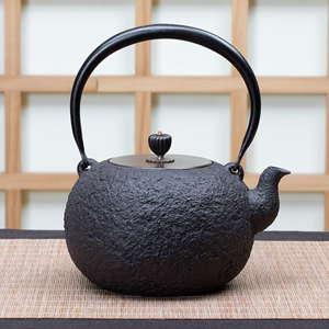 日式时尚手工家用泡茶烧水壶铸铁壶煮茶器茶壶盛虎堂火山岩 宝珠