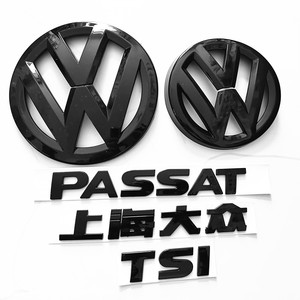 用于大众11-19款帕萨特车标贴字母贴标中网标志车头标装饰贴改装