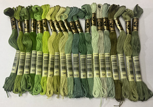 康康十字绣青木和子绿色系套装20色dmc线r线刺绣线常用