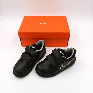 现货 日本专柜耐克NIKE  PICO 4 TV双搭扣小黑鞋 童鞋 运动鞋14cm