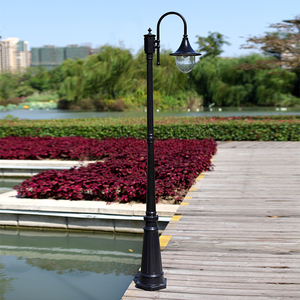 欧式庭院灯3米led小区路灯户外防水花园别墅景观灯家用双头高杆灯