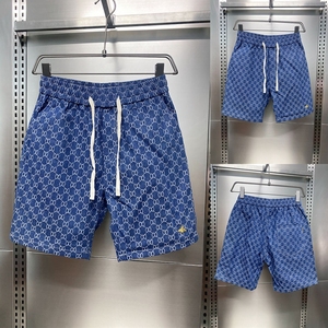 欧货时尚岸绿蓝色格子短裤男士夏季新款潮牌休闲五分大裤衩男外穿